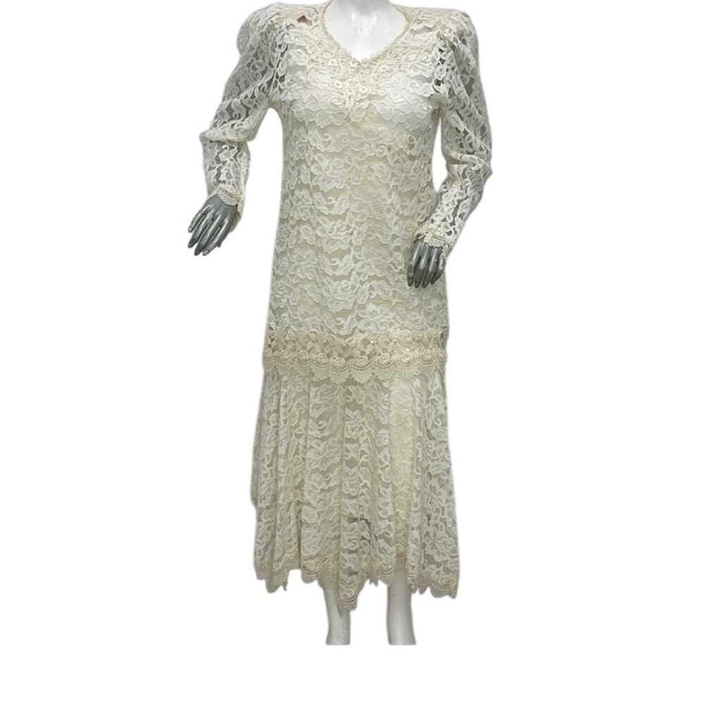 Vintage Jovani Dress 2pc set wedding lace dress